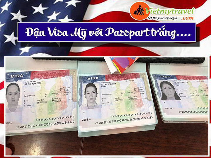 Trường hợp khách hàng đậu Visa Mỹ với Passport trắng.