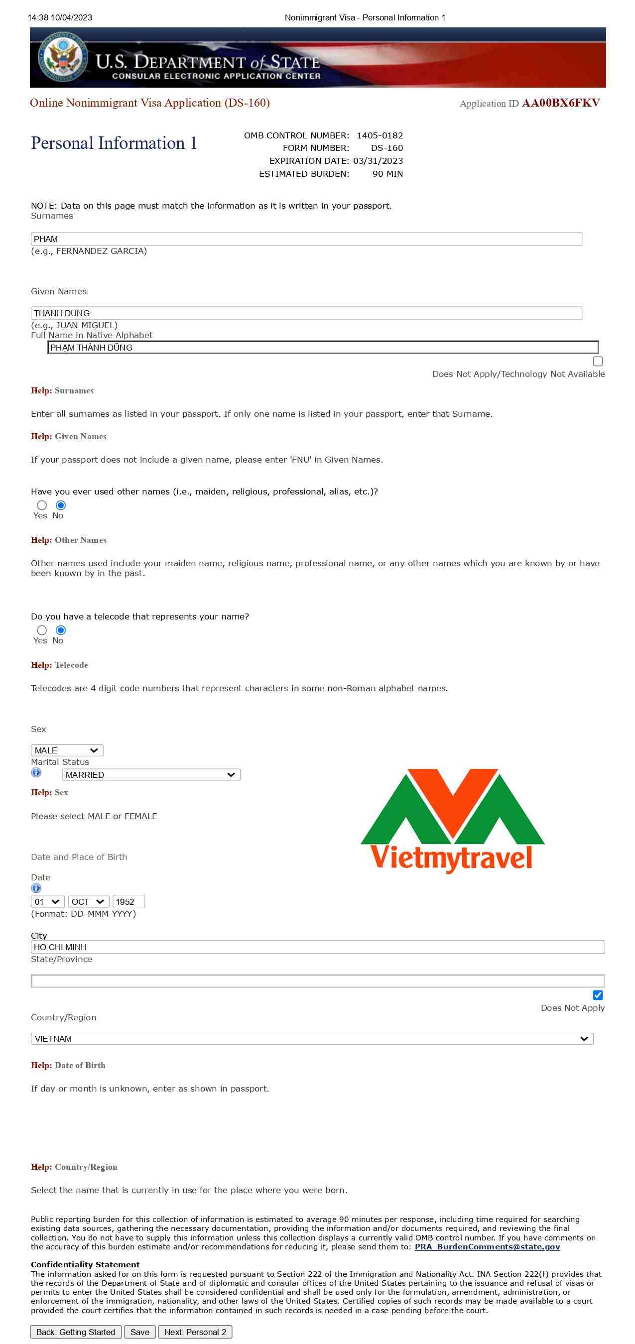 Hướng dẫn làm visa Mỹ chi tiết, mới nhất, đầy đủ nhất - Vietmytravel